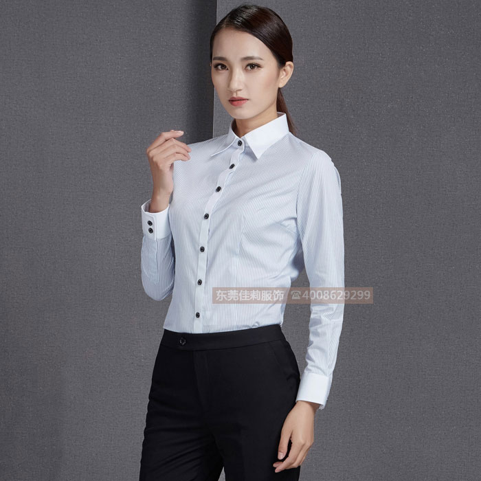 男女職業(yè)襯衫長(zhǎng)袖-效果圖1